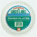 Ajm Packaging Green Label Uncoated Paper Plate 9 in. White AJM PP9GRAWH